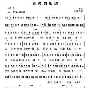 真诚的相约_通俗唱法乐谱_词曲:一叶 高福友