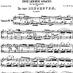 贝多芬钢琴奏鸣曲19 g小调 Op.49 No.1 G minor 钢琴谱 贝多芬