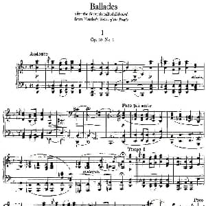 Ballades 钢琴谱
