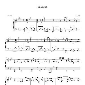Dearest 钢琴谱 光亮倾城