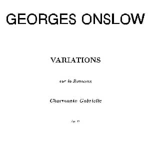 Variations in E flat Major Op.12 钢琴谱 乔治 翁斯洛 George Onslow