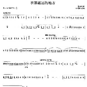 笛子谱 | 在那遥远的地方