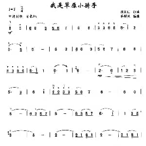 二胡谱 | 我是草原小骑手 汪景仁原曲 蒋巽风编曲