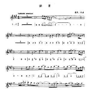 萨克斯谱 | 回家 线简谱对照版 肯尼 金