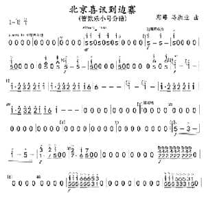 北京喜讯到边寨 管弦乐小号分谱 _歌曲简谱_词曲: 郑路 马洪业