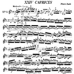 小提琴谱 | 24首小提琴练习曲之5 罗德