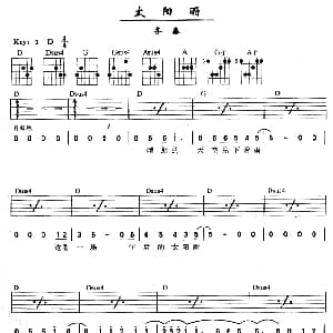太阳雨 吉他谱 齐秦