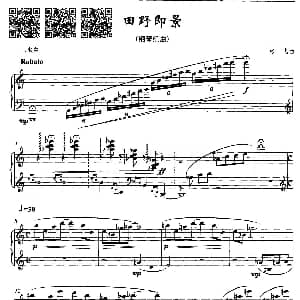 田野即景 钢琴谱 张飞