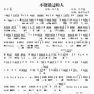 不能错过的人_歌谱投稿_词曲:孙中亮 孙中亮