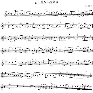 小提琴谱 | g小调加沃特舞曲 巴赫