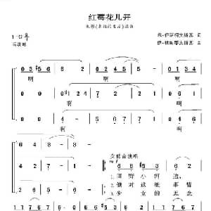 红莓花儿开 俄罗斯 _外国歌谱