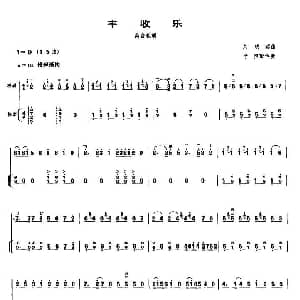 丰收乐 高音板胡 扬琴伴奏谱 刘明源