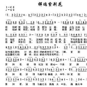 瑞祥紫金花_民歌简谱_词曲:红树林 何丽华