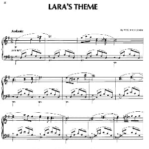 LARA'S THEME 钢琴谱