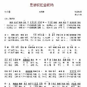 是谁吹起金唢呐_歌谱投稿_词曲:韩乐群 潘振声