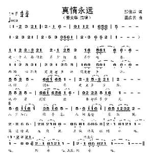 真情永远_歌谱投稿_词曲:张俊以 孟庆云
