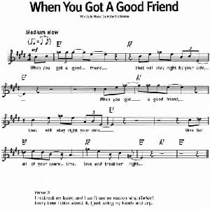 蓝调音乐:When You Got A Good Friend_外国歌谱