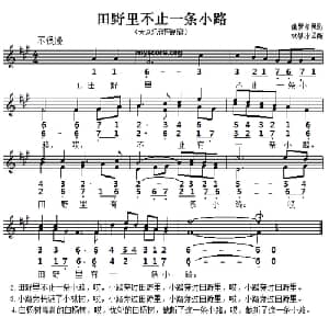 田野里不止一条小路 俄罗斯 _外国歌谱_词曲: 俄罗斯民歌 林蔡冰译配