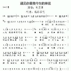 遇见你是我今生的幸运_歌谱投稿