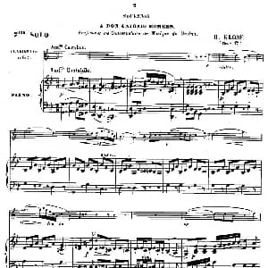 Klose Souvenir a Romero 单簧管 钢琴