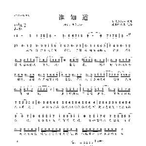 谁知道_歌曲简谱_词曲:夏天Alex 夏天Alex