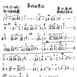 真的好想你_歌谱投稿_词曲: 李汉颖