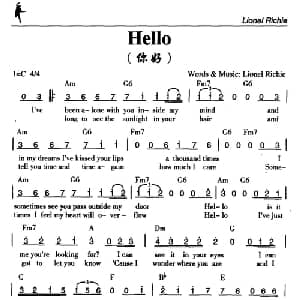 Hello_外国歌谱