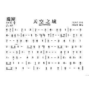 天空之城_歌谱投稿_词曲: 久石让