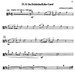 IV.O DU FROHLICHE／ECHO CAROL 中提琴分谱