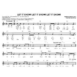 LET IT SNOW! LET IT SNOW! LET IT SNOW!_外国歌谱