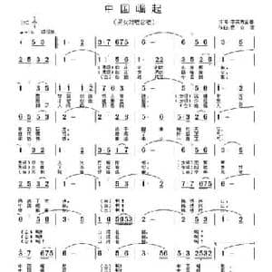 中国崛起_民歌简谱_词曲:李英 贾金喜