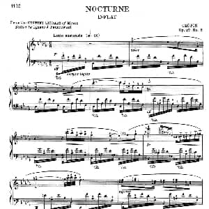 Deux Nocturnes Op.27 钢琴谱 肖邦 chopin