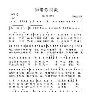 知道你很美_歌曲简谱_词曲:张峻喆 张峻喆