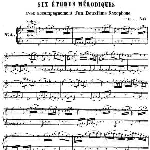 萨克斯谱 | H Klose二重奏练习曲 No.4 H Klose