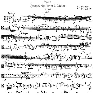小提琴谱 | Mozart Quartet No.19 in C Major,K.465 Viola分谱