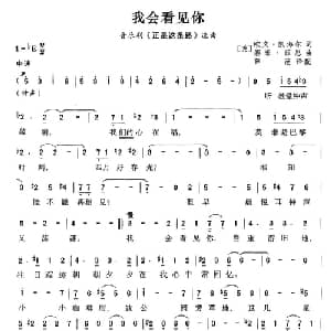 我会看见你 美国 _外国歌谱_词曲: 薛范 译配