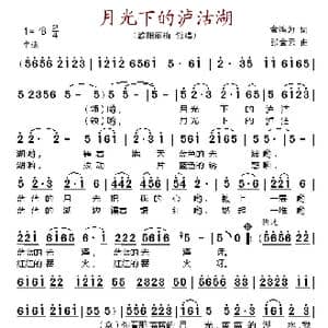 月光下的泸沽湖_歌谱投稿_词曲:金鸿为 张金云