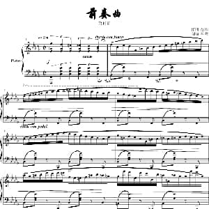 前奏曲 钢琴谱 肖邦作曲 半壁制谱