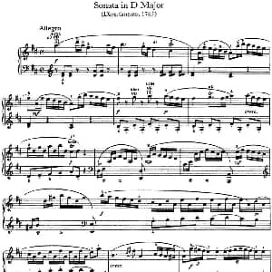 海顿 钢琴奏鸣曲 Hob XVI 4 Divertimento D major 钢琴谱 海顿