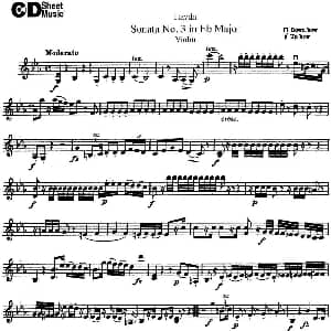 小提琴谱 | Violin Sonata No.3 in Eb Major