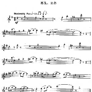 长笛曲谱 | 再见 比尔