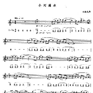 萨克斯谱 | 小河淌水 线简谱对照版 云南民歌