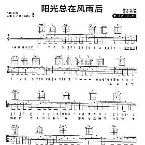 阳光总在风雨后 吉他谱 许美静 陈佳明 陈佳明