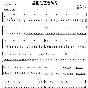 古筝谱 | 古筝摇指与琶音练习 云南民歌 杨娜妮编曲