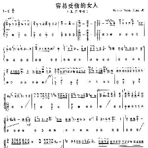 古筝谱 | 容易受伤的女人