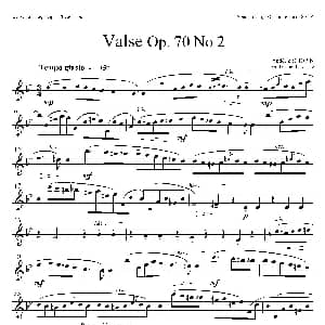 萨克斯谱 | f小调圆舞曲 Op.70 No.2 四重奏高音萨克斯分谱 肖邦