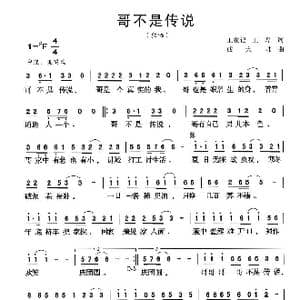 哥不是传说_歌曲简谱_词曲:王磊 陆城