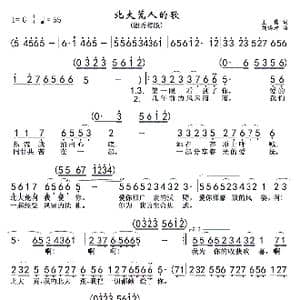 北大荒人的歌_歌曲简谱_词曲:王德 刘锡津