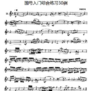 圆号入门综合练习30例 22 30