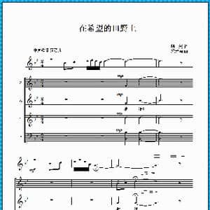 在希望的田野上_歌曲简谱_词曲:晓光 施光南